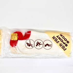 Vintage Pom-Pom Sport Socks Novelty Athletic Crew Socks New Sealed